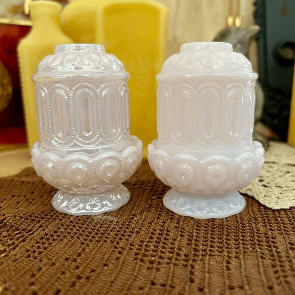 Mini Moon & Star Carnival Tuscan Pink Courting Fairy Lamps – Weishar Glass USA - Picture 4 of 5